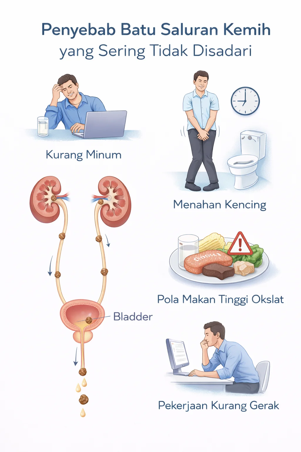 Penyebab batu saluran kemih yang sering terabaikan