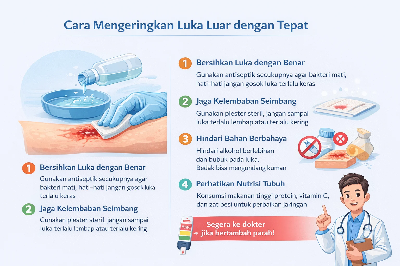 Cara mengeringkan luka luar dengan tepat