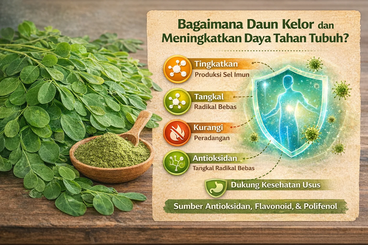 Daun kelor dan daya tahan tubuh