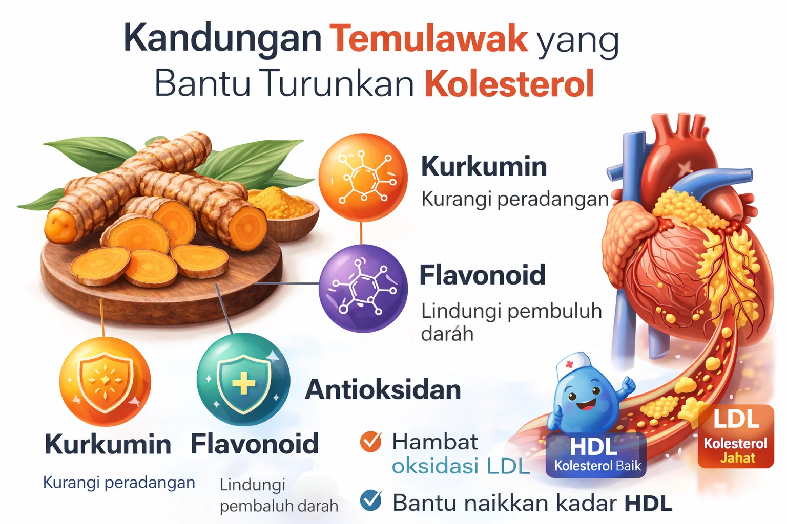 Kandungan temulawak untuk turunkan kolesterol
