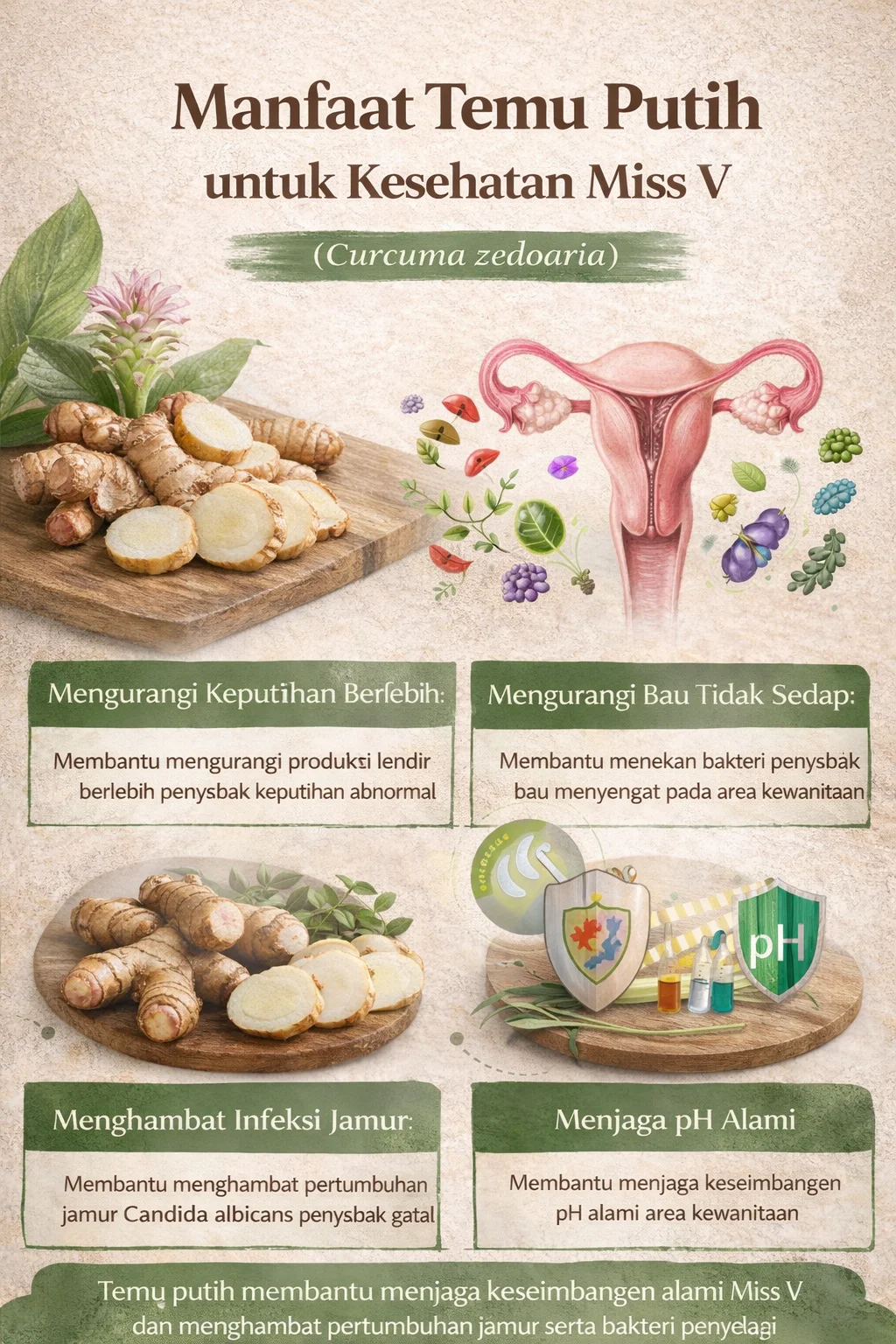 Manfaat temu putih untuk kesehatan Miss V