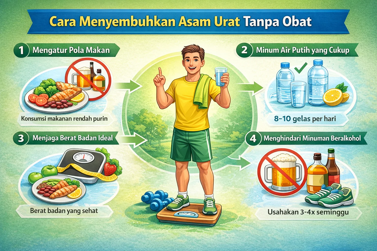 Cara Menyembuhkan Asam Urat Tanpa Obat