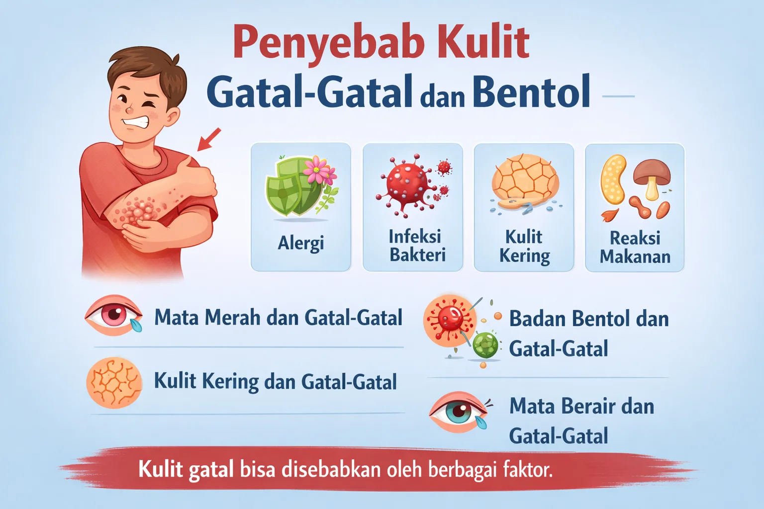 Penyebab Kulit Gatal-Gatal dan Bentol